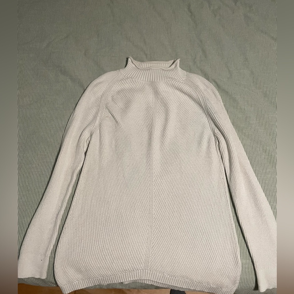 L.L. Bean 100% Cotton Ribbed Mockneck Sweater